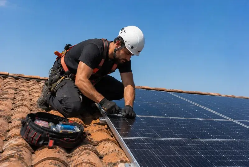Maintenance et monitoring de panneaux solaires à Lespinassière
